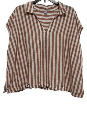 Old Navy Striped V-Neck Top